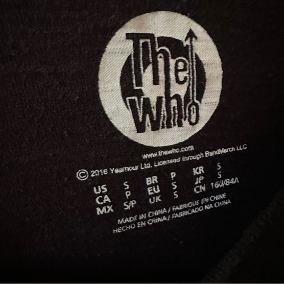 The WHO Rock Band T-Shirt Gray Men’s Small - Picture 4 of 5